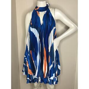 Hutch Anthropologie Pleated Halter Swing Romper S Flowy Bohemian